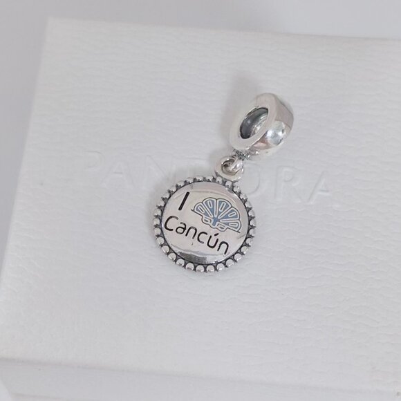 Pandora I Love Cancun Exclusive Dangle Charm Seashell Pendant Travel Destination - Picture 4 of 6